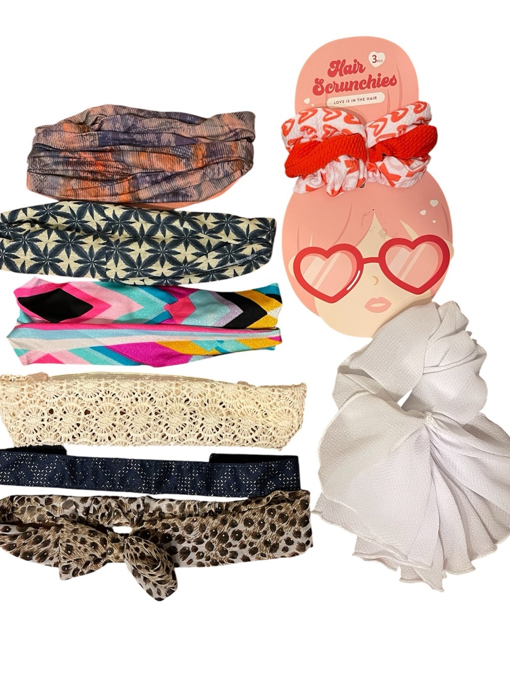 NWT Assorted Hair Accessories Pack - Multicolor Headbands & Scrunchies